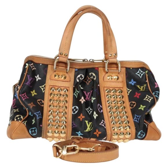 LOUIS VUITTON Monogram Multicolor Courtney MM Bag 2way Black - Picture 1 of 16